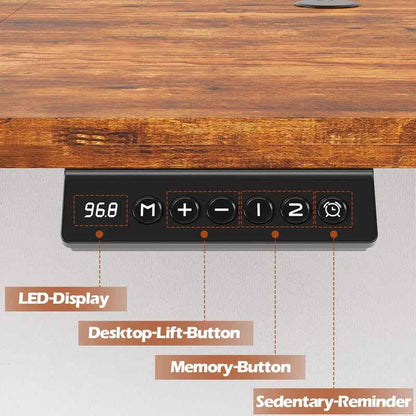 Electric Standing Desk Height Adjustable Desk Sit Stand Desk with Time Reminder Stand up Desk 3 Memory Setting Electric Desk