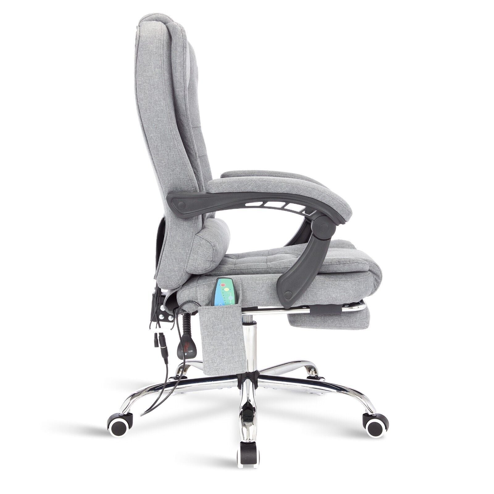 Massage Office Chair Gaming Computer Desk Swivel Recliner Chair Leather Footrest