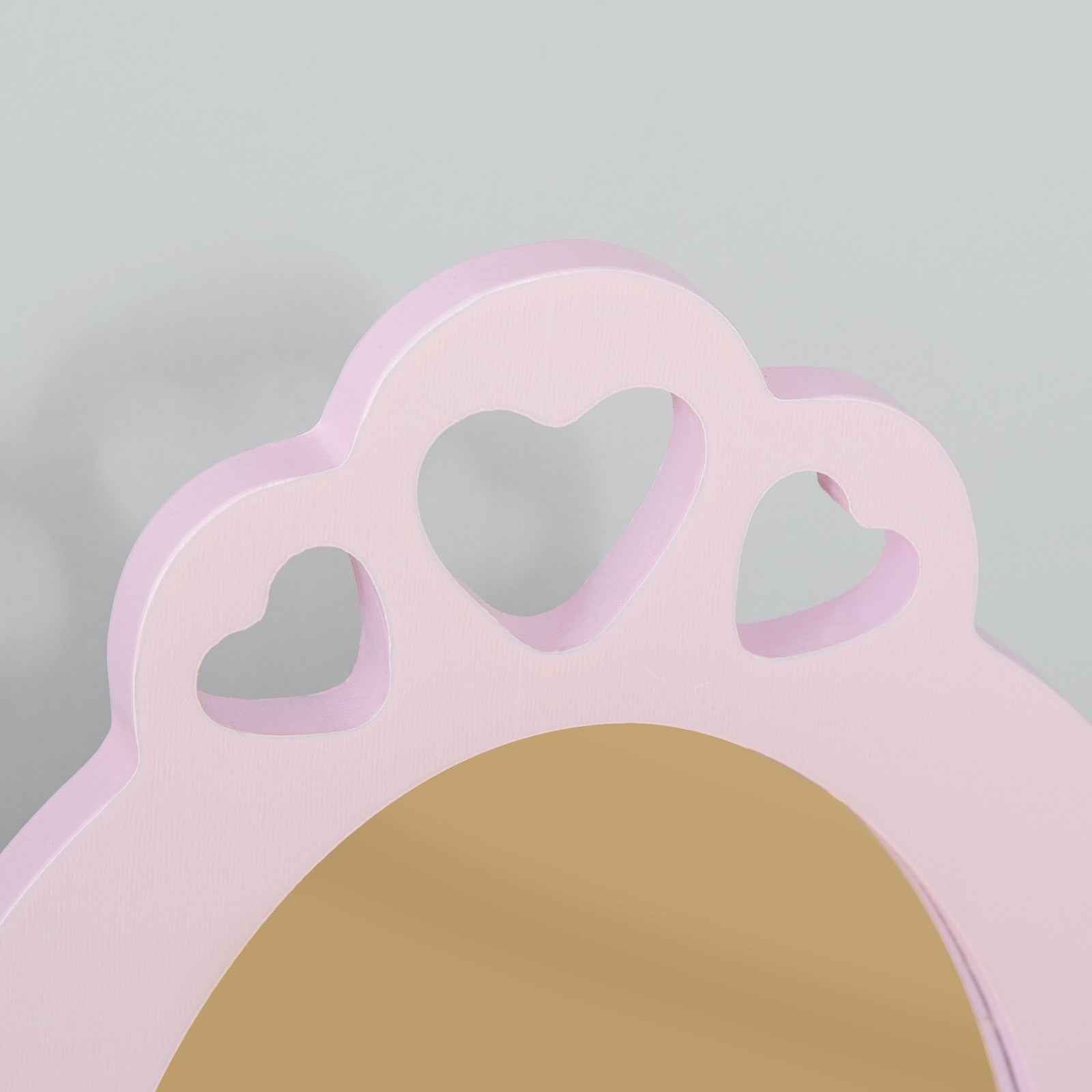 Vanity Table Set for Girls with Mirror & Stool - Ergo Heights