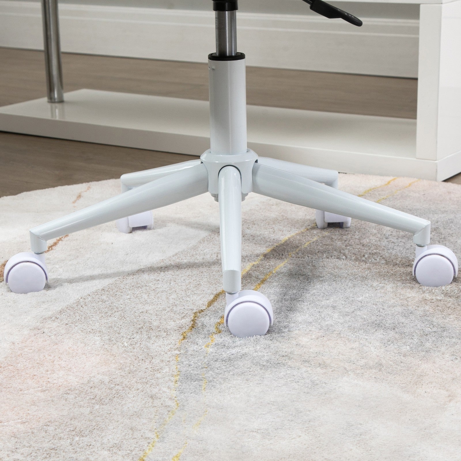 Fluffy Unicorn Office Chair with Swivel Wheel, Cute Desk Chair, Rainbow