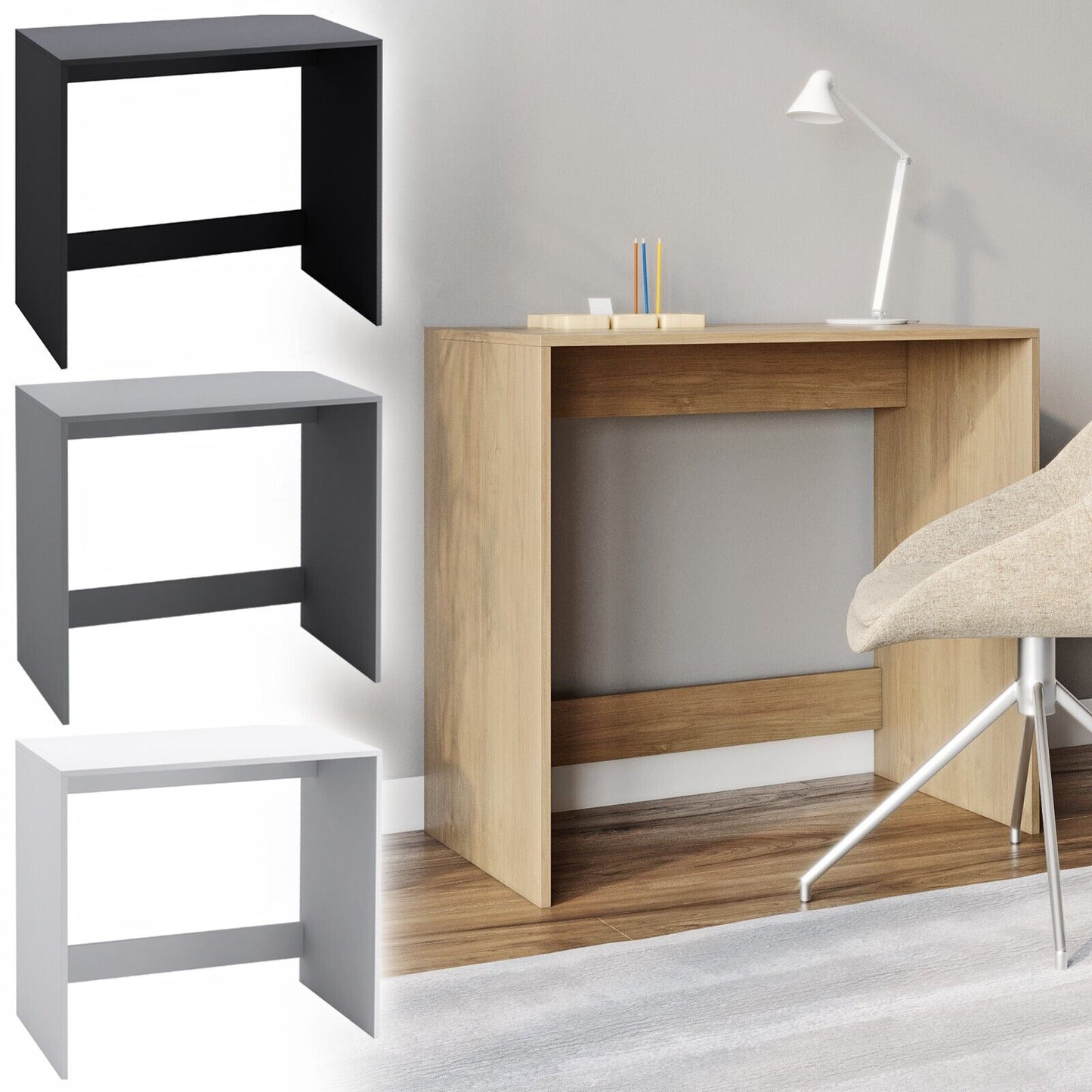 Small Compact Modern Computer PC Laptop Desk Study Table Home Office Workstation