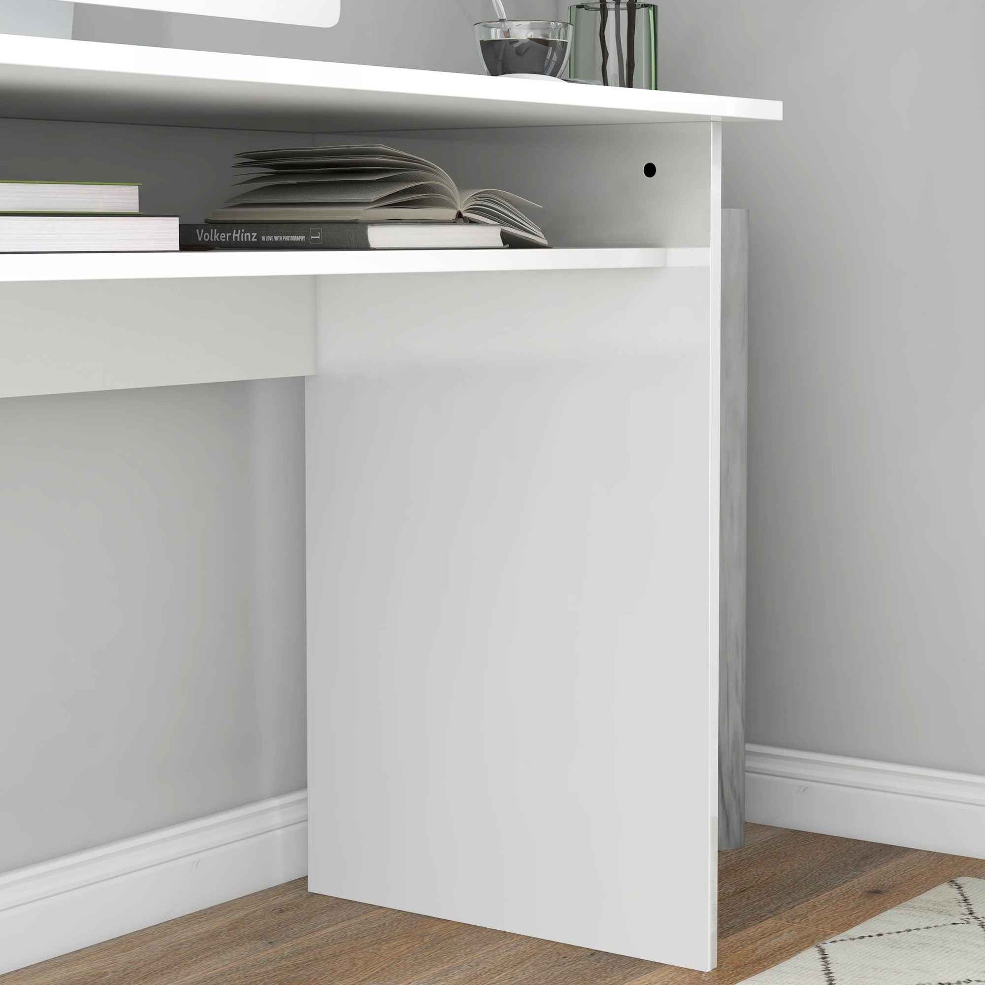 Writing Desk Laptop Table Workstation with Shelf Home Office - Ergo Heights