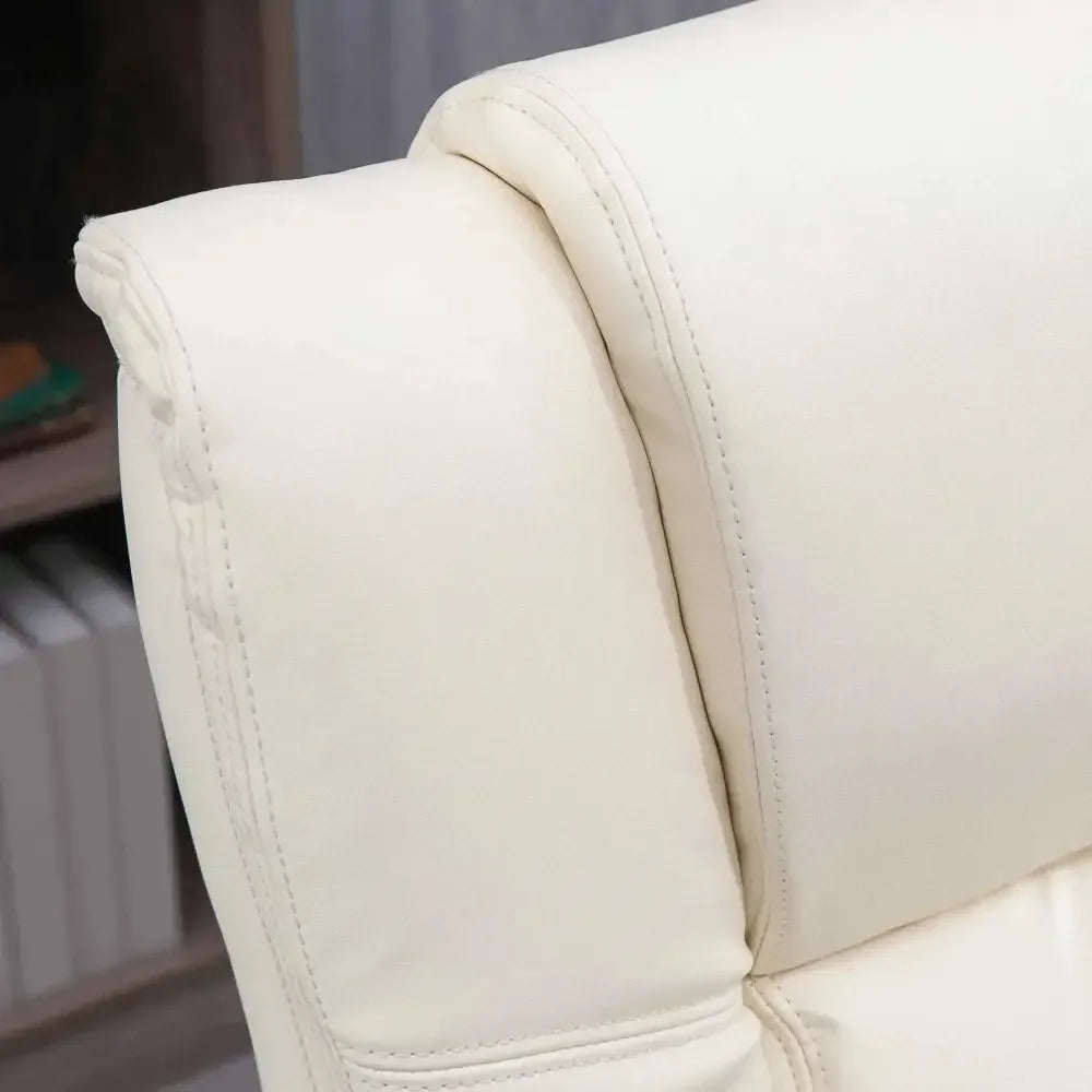 PU Leather Executive Office Chair with Foot Rest - Ergo Heights