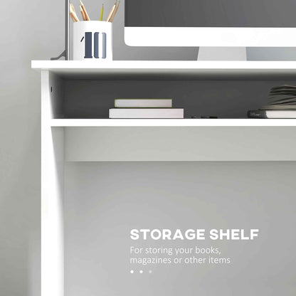 Writing Desk Workstation with Shelf and Laptop Table - Ergo Heights