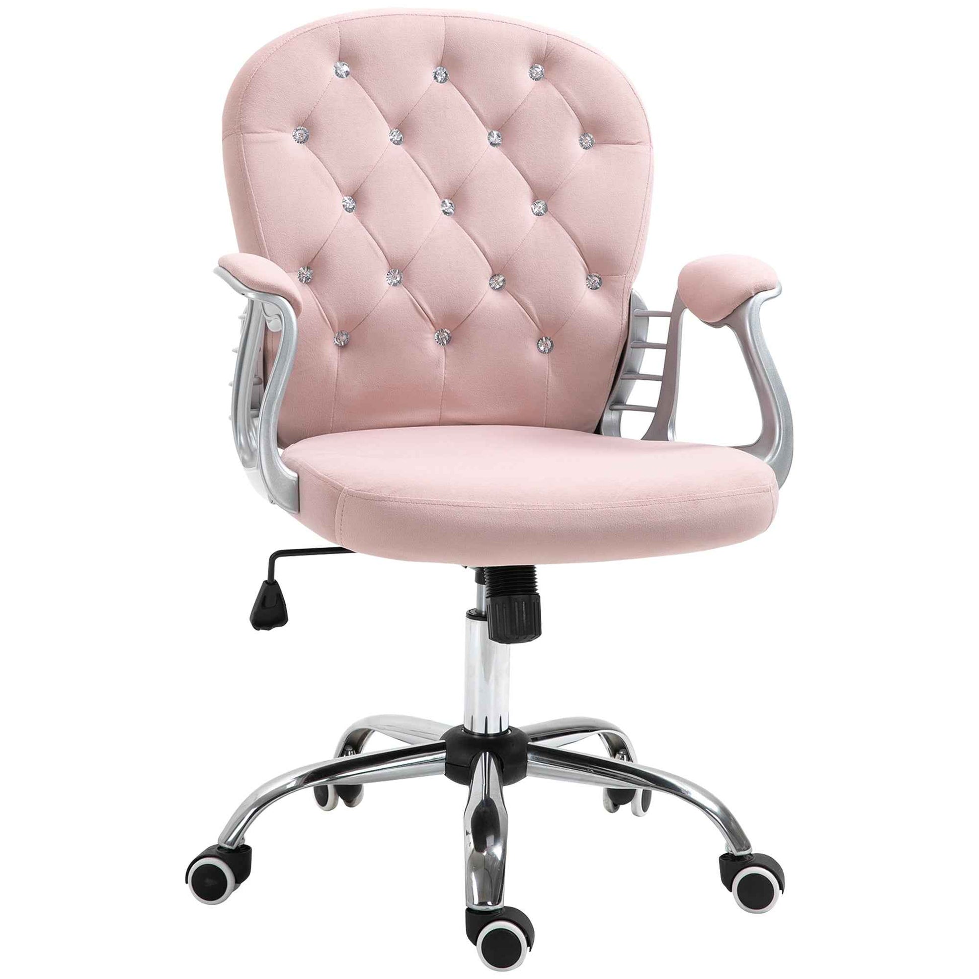 Ergo Heights Diamante Swivel Office Chair White Gold - Ergo Heights