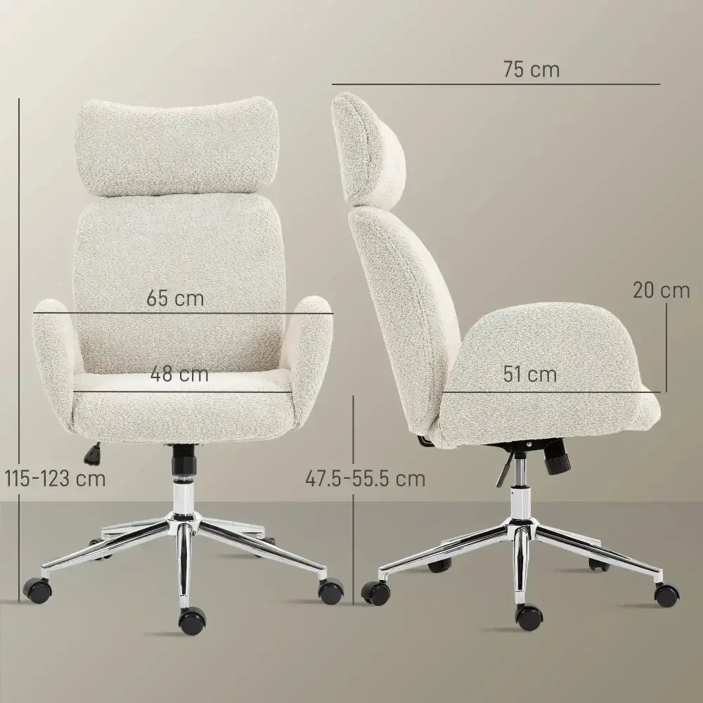 Chair with Adjustable Headrest, Spring Pack, Office Chair - Ergo Heights