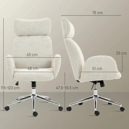 Chair with Adjustable Headrest, Spring Pack, Office Chair - Ergo Heights