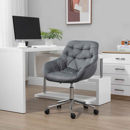 Luxurious Velvet Home Office Chair with Adjustable Height and Arm Support for Ultimate Comfort