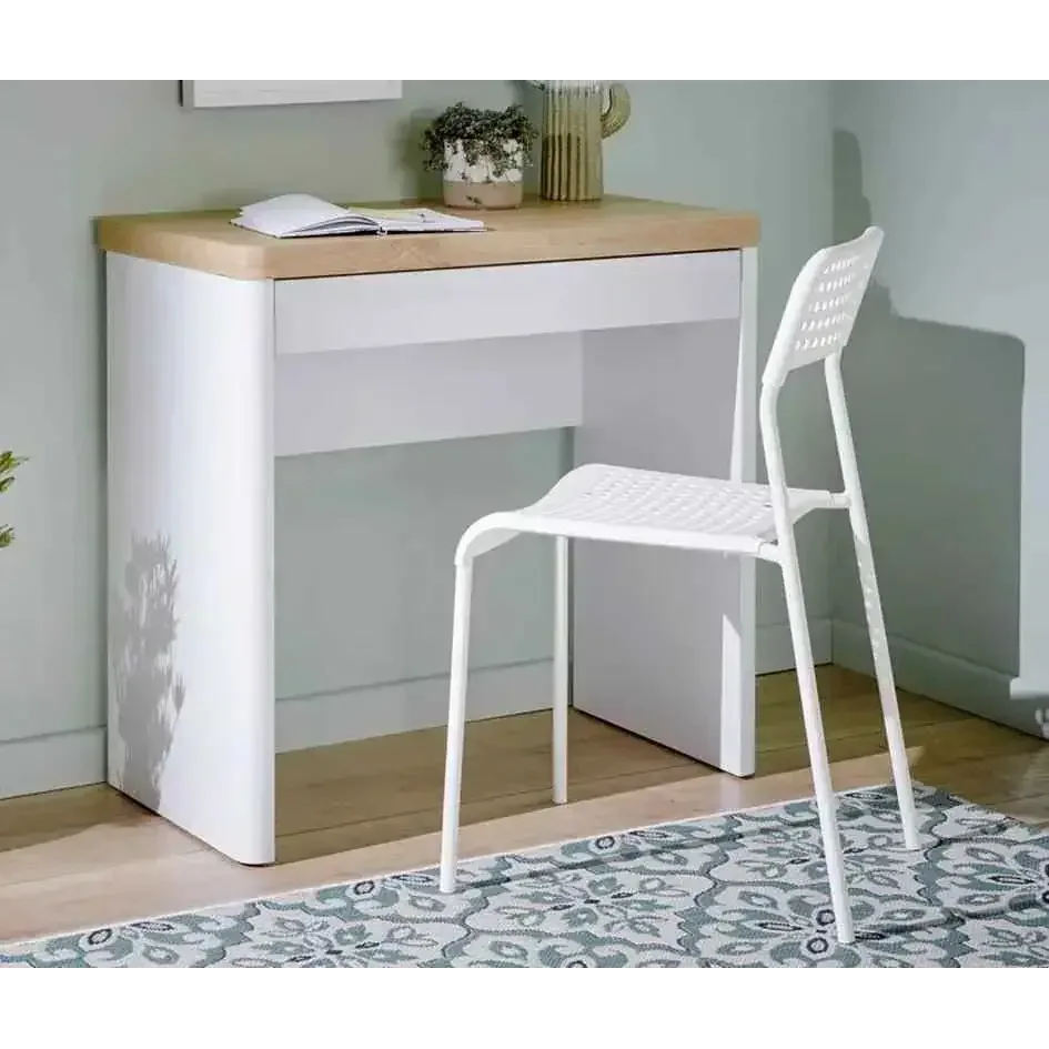Compact Oak Desk for Small Spaces - Ergo Heights