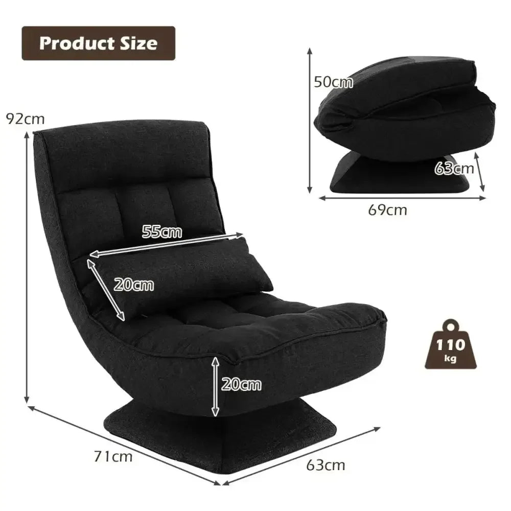 Adjustable floor chair with ergonomic lumbar support - Ergo Heights
