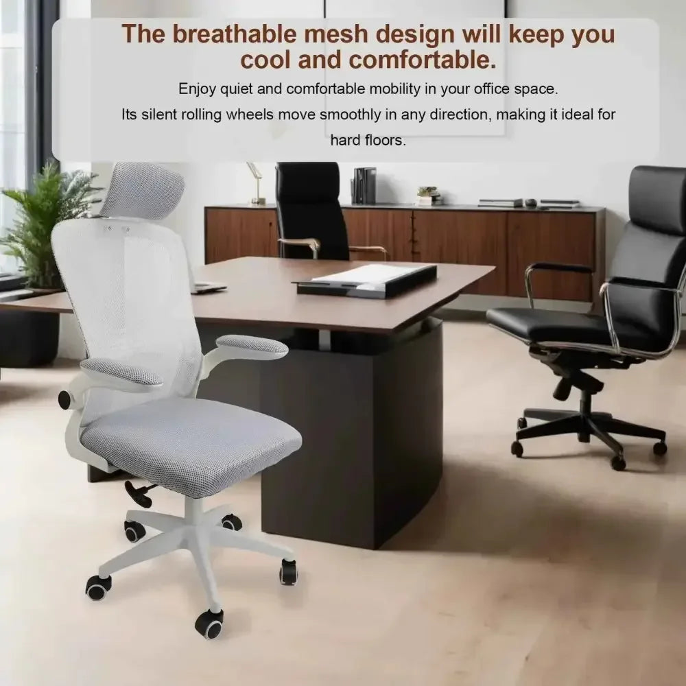 Office Chair with Lumbar Support & 3D Headrest - Ergo Heights