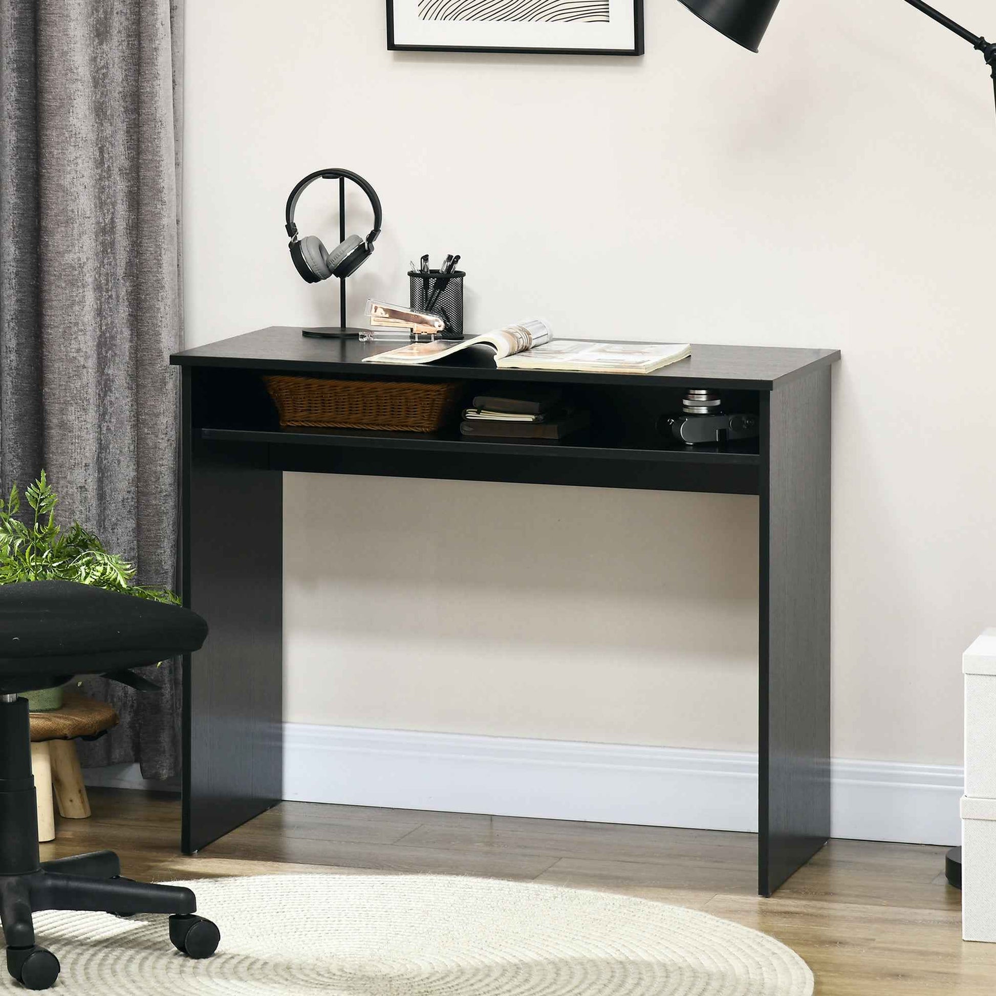 Writing Desk Laptop Table Workstation with Shelf Home Office - Ergo Heights