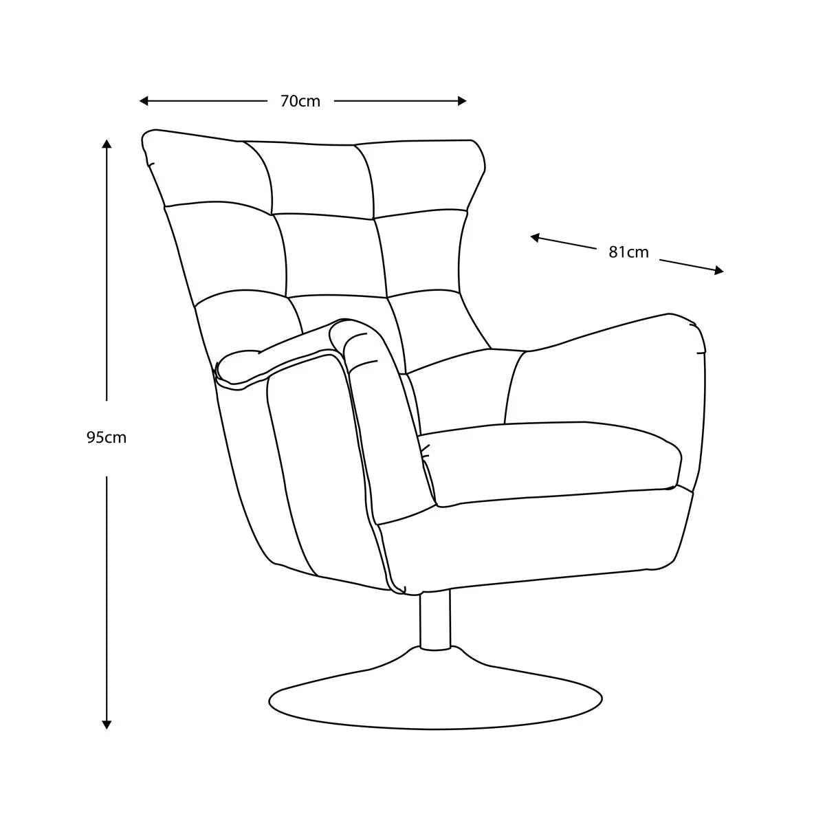 Gallery Bristol Top Grain Leather Swivel Chair - Ergo Heights