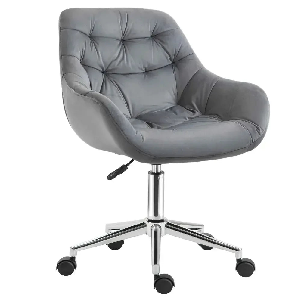 Velvet Home Office Chair with Adjustable Height - Ergo Heights