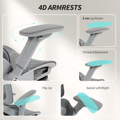 Ergonomic Office Chair with Separated Backrest, High Back Mesh Desk Chair