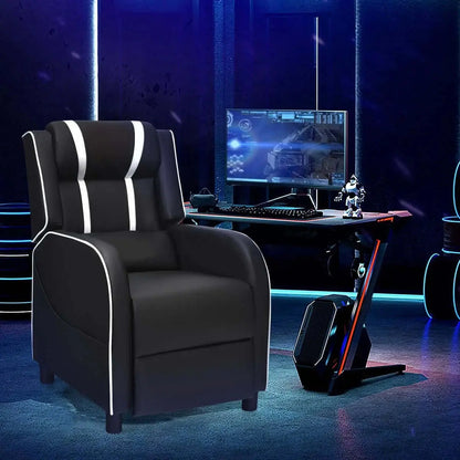 Adjustable Gaming Chair with Footrest Headrest and Lumbar Support