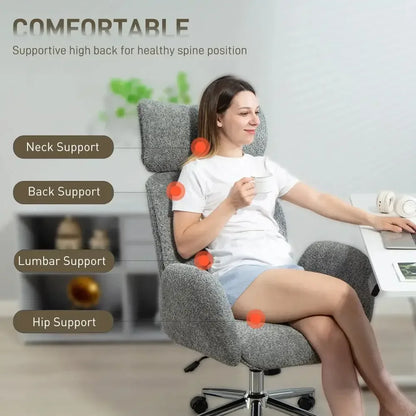 Chair with Adjustable Headrest, Spring Pack, Office Chair - Ergo Heights