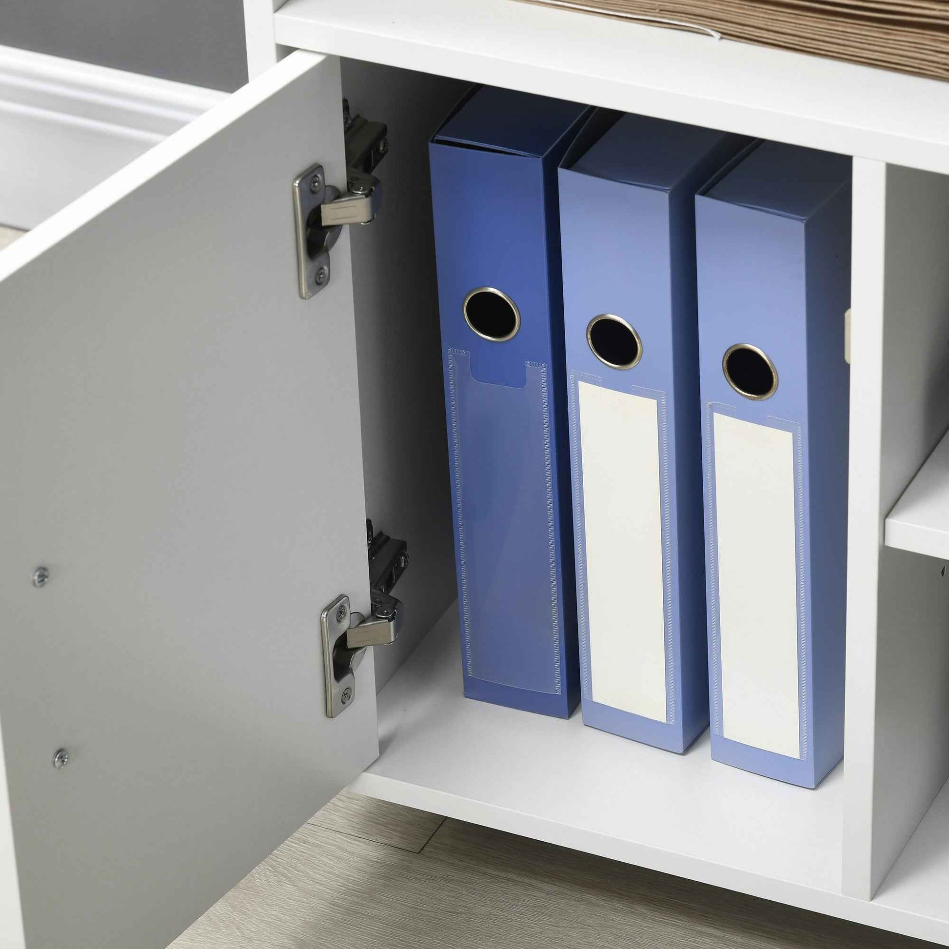Multi-Storage Printer Unit Office Organisation 5 Compartments Wheels - Ergo Heights