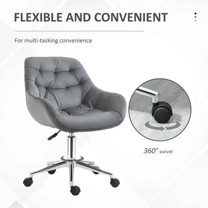 Velvet Home Office Chair with Adjustable Height - Ergo Heights