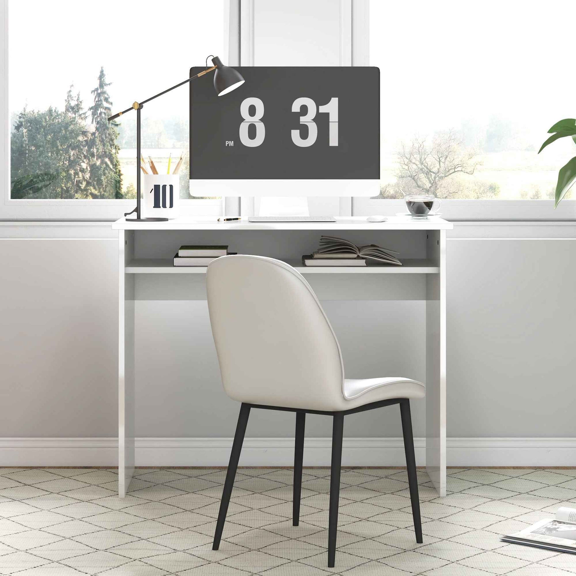 Writing Desk Laptop Table Workstation with Shelf Home Office - Ergo Heights
