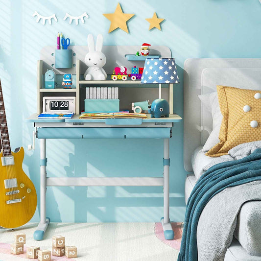 Ergonomic Adjustable Kids Study Desk with Storage Drawer