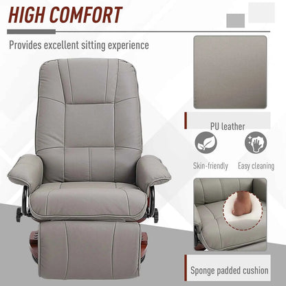 Reclining Armchair Office Chair with Footrest - Ergo Heights