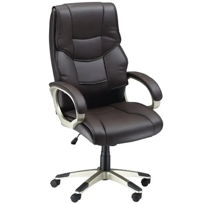 Executive Computer Office Desk Chair High Back Faux Leather Swivel Chair - Ergo Heights