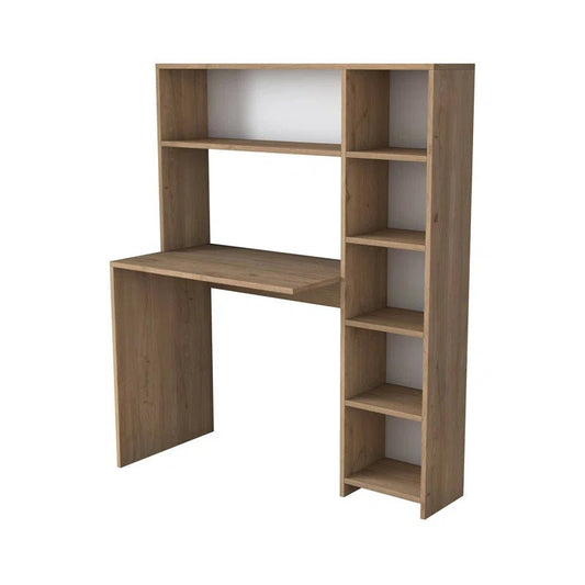 Desk Dghin, Multipurpose Desk, Office Table for PC, Work Plan, 113X40H142 Cm, Oak.