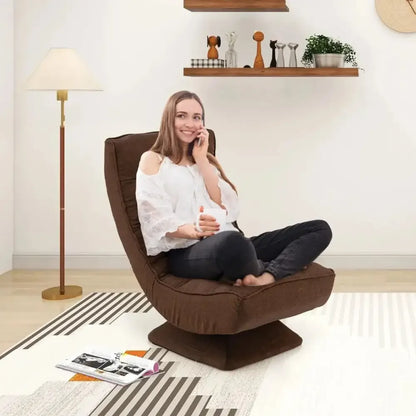 Adjustable floor chair with ergonomic lumbar support - Ergo Heights