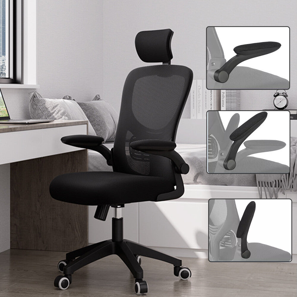Mesh Office Chair Ergonomic 360° Swivel Lift Computer Desk Adjustable Height UK