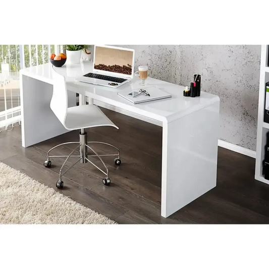 Mackenzie High Gloss Computer Desk - Modern Design Home Office - Ergo Heights