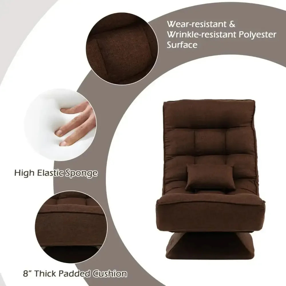 Adjustable floor chair with ergonomic lumbar support - Ergo Heights