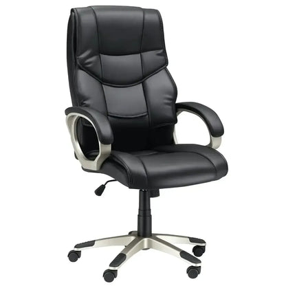 Executive Computer Office Desk Chair High Back Faux Leather Swivel Chair - Ergo Heights