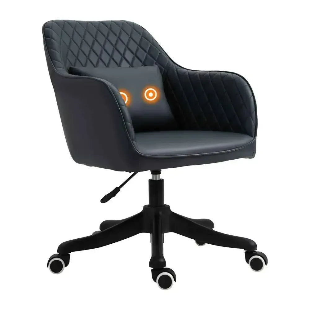 Rechargeable Massage Office Chair with Vibration Wheels - Ergo Heights