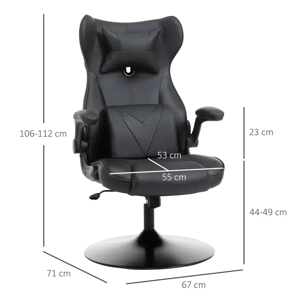 Gaming Chair Home Office Chair Swivel Pedestal Base Lumbar Support - Ergo Heights