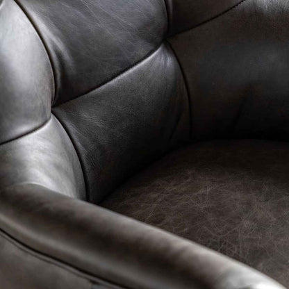 Gallery Bristol Top Grain Leather Swivel Chair - Ergo Heights