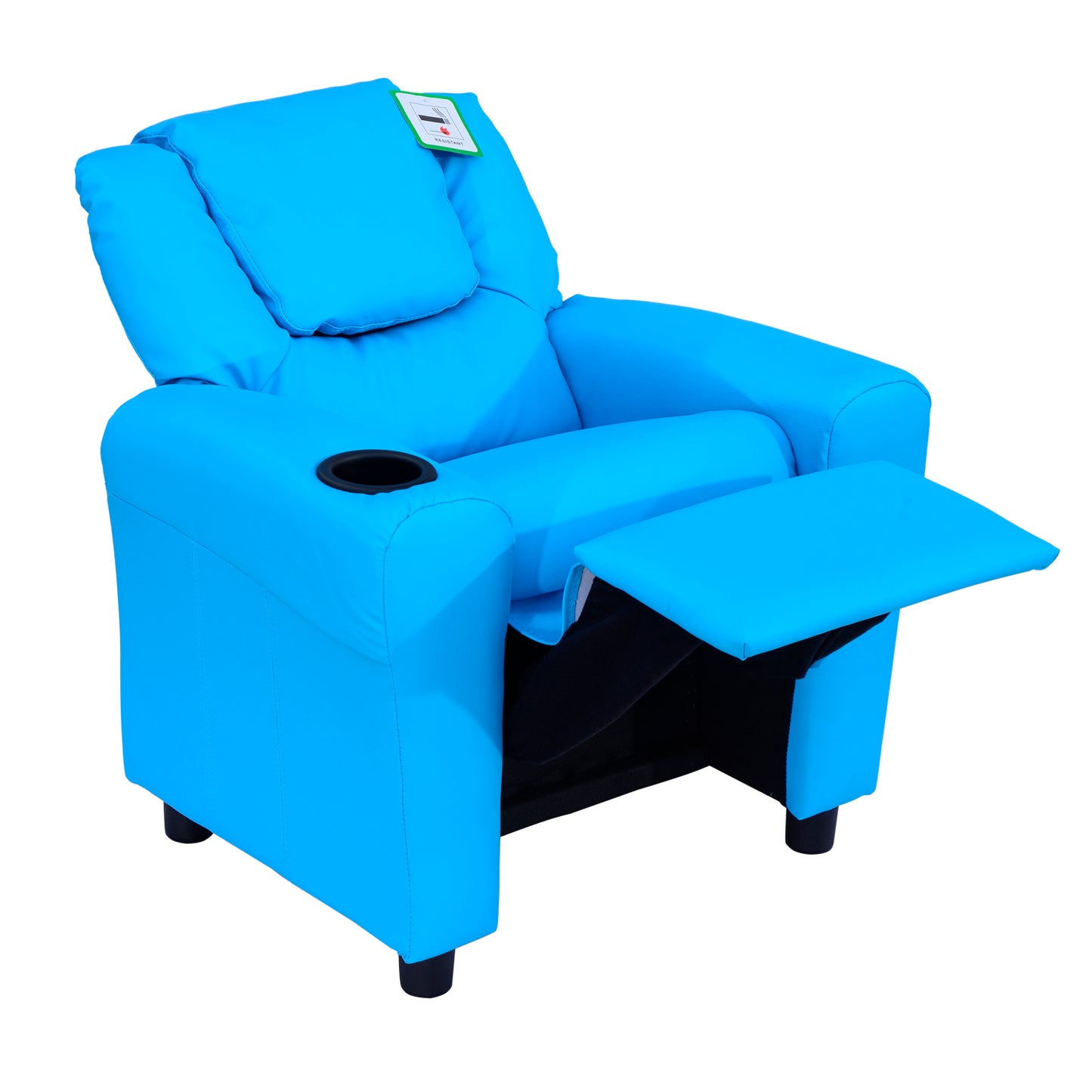 Kids Recliner Armchair Games Chair Sofa Childrens Seat in PU Leather Pink Blue