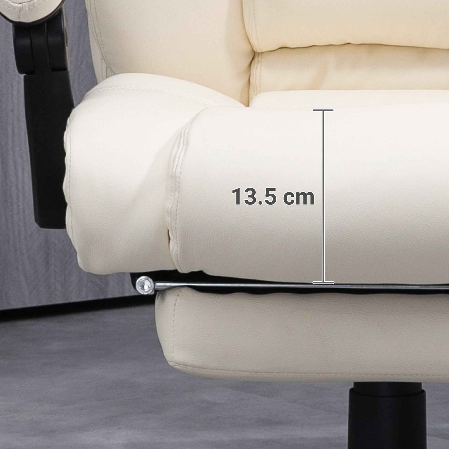 PU Leather Executive Office Chair with Foot Rest - Ergo Heights