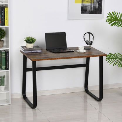 Industrial Writing Desk Simple Study Desk Metal Legs Home Office Workstation