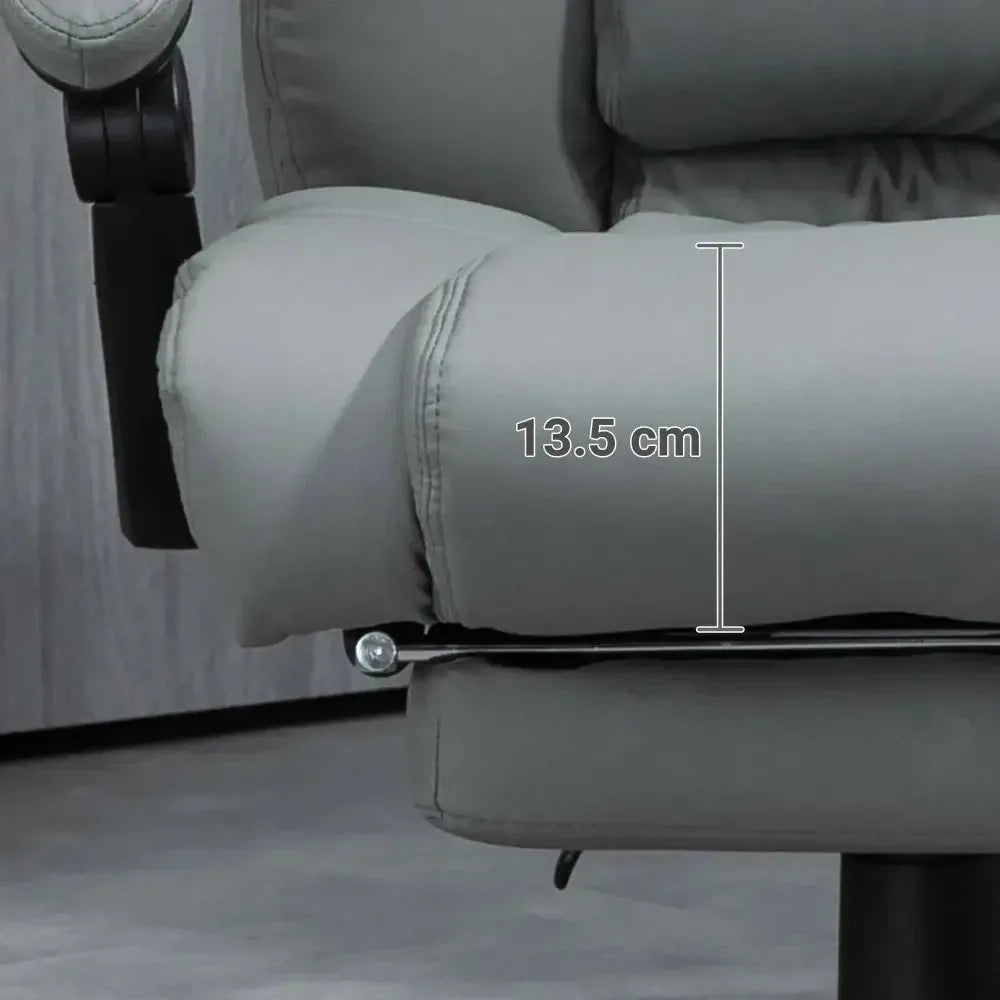 PU Leather Executive Office Chair with Foot Rest - Ergo Heights