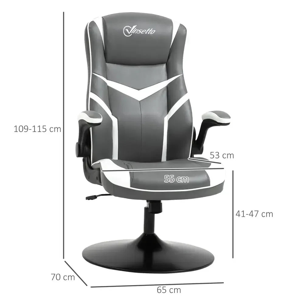 Vinsetto Gaming Chair Ergonomic with Adjustable Height PVC Leather - Ergo Heights