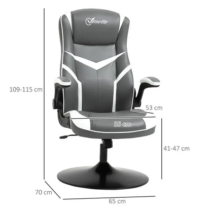 Vinsetto Gaming Chair Ergonomic with Adjustable Height PVC Leather - Ergo Heights
