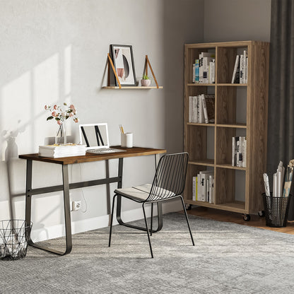 Industrial Writing Desk Simple Study Desk Metal Legs Home Office Workstation