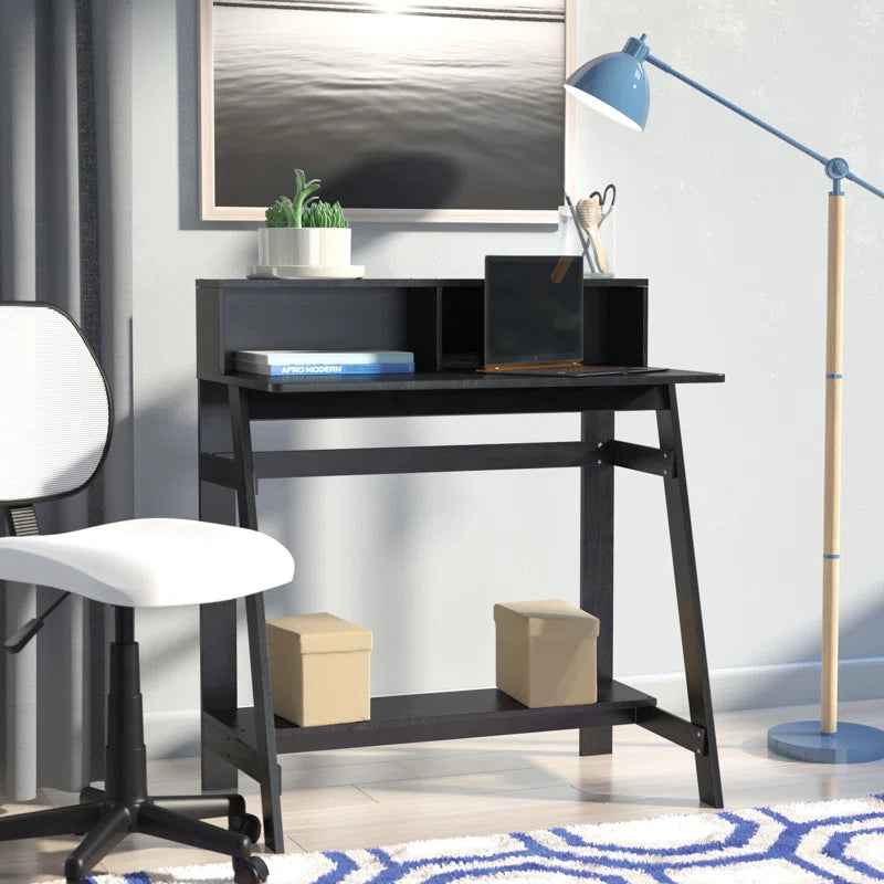 Annie Study Desk with Hutch and 3 Tiers - Ergo Heights