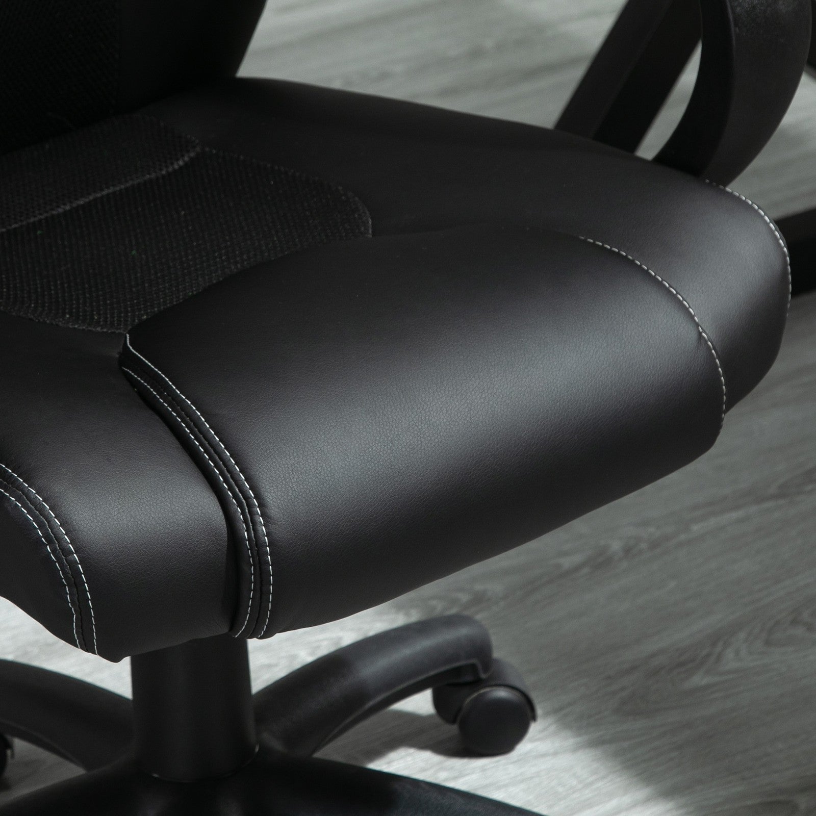 Vinsetto Racing Gaming Chair, PU Leather Swivel Office Gamer Chair Black