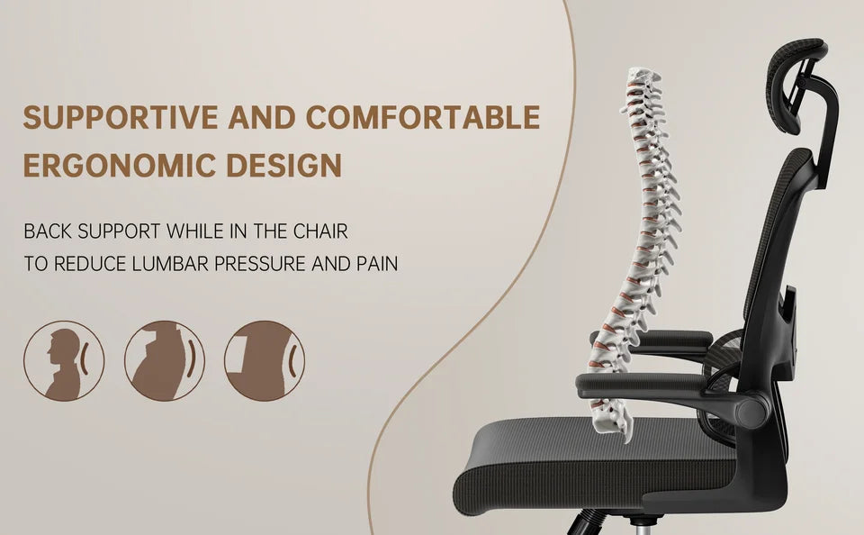 Ergonomic Office Chair with Lumbar Support,