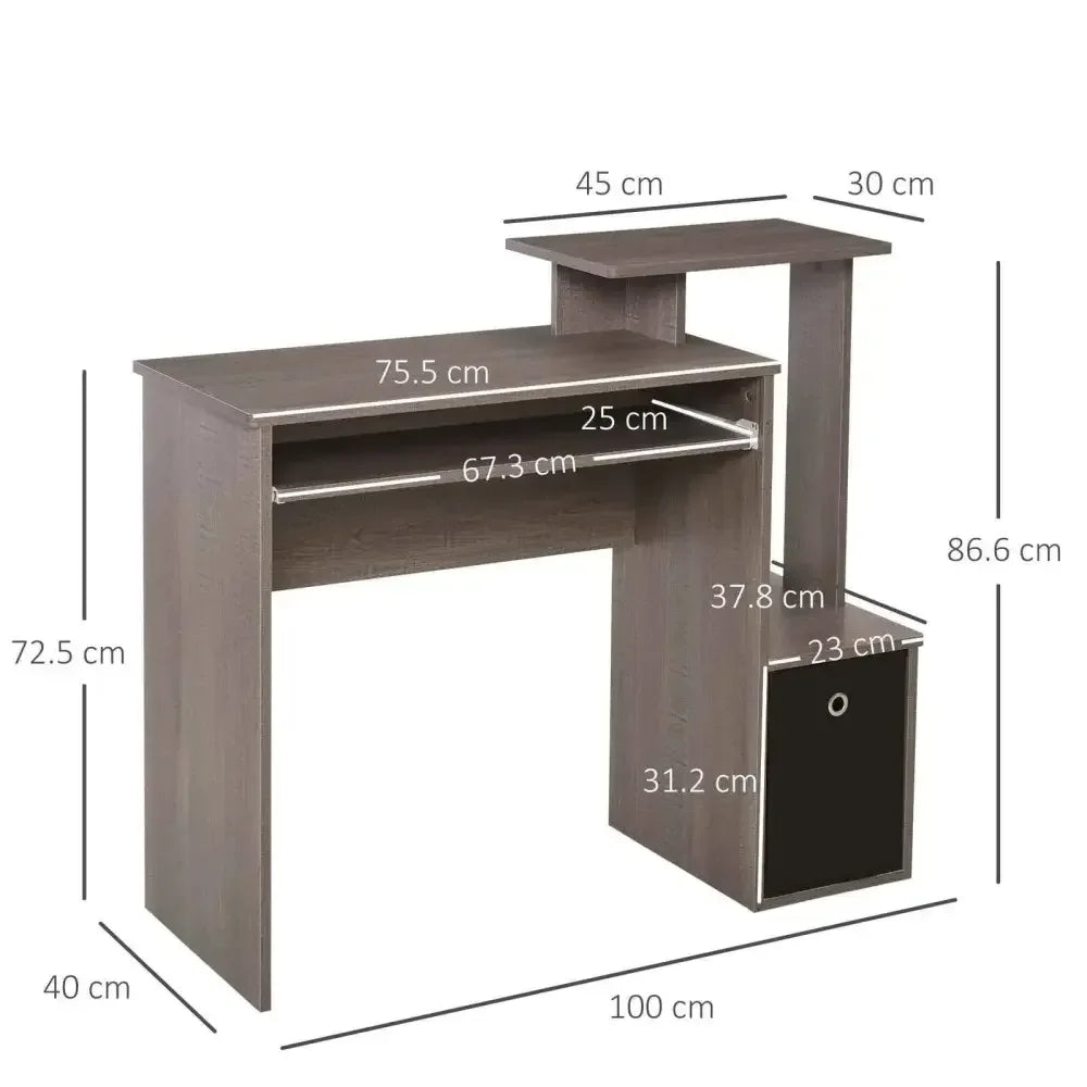 Ergo Heights Sliding Keyboard Tray Desk UK with Storage - Ergo Heights
