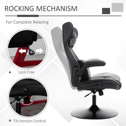 Gaming Chair Home Office Chair W/ Swivel Pedestal Base Lumbar Support