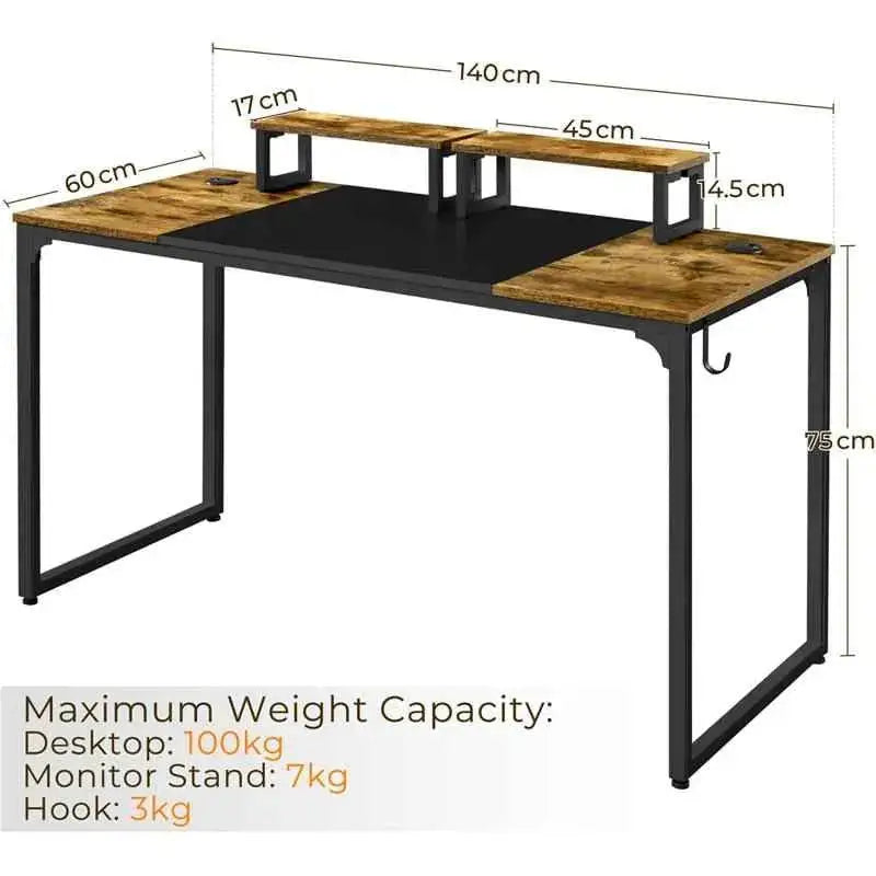Ergo Heights Large Computer Desk for Home Office - Ergo Heights