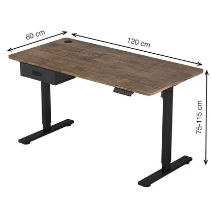 Electric Height Adjustable Standing Desk with Drawer - Ergo Heights